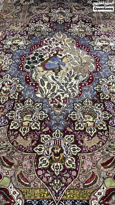 سجادة ايراني ممضية (قم قلم سلاطين) 4