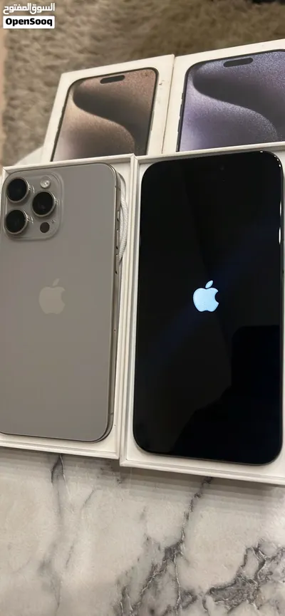 I phone 15 pro max 256 بسعر حرررررق ايفون 15 برو ماكس 256 g بحال الجديد بسعر محرووووق بطارية 85 4
