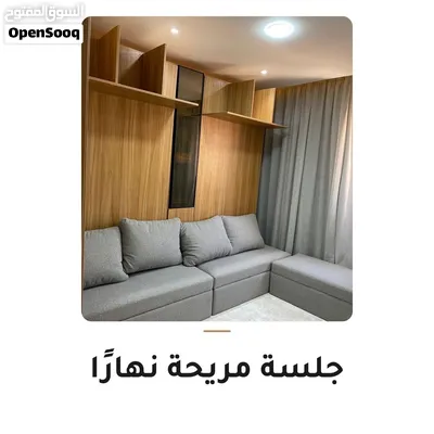غرفة نوم شبابية من سريرين - تتحول إلى غرفة معيشة موفرة للمساحة 3