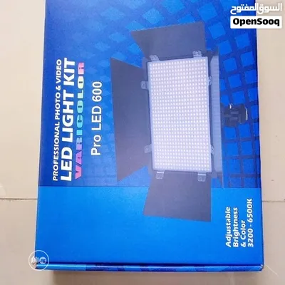 اضاءة تصوير مع شاحن وبطاريات عدد 2 LED-600 +800 LED Light Panel Bi-Color 3200-5600k Video Light 4