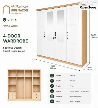 cupboard New models 4door are 3 door available in offer price دولاب باب موجود جديد مواديل افر سير 2