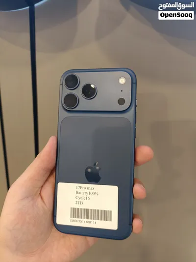 IPHONE 17 PRO MAX ( 2-TB ) USED /// آيفون 17 برو ماكس ذاكرة 2 تيرا مستعمل وكاله 3
