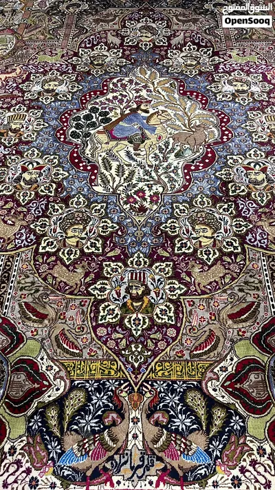 سجادة ايراني ممضية (قم قلم سلاطين) 2
