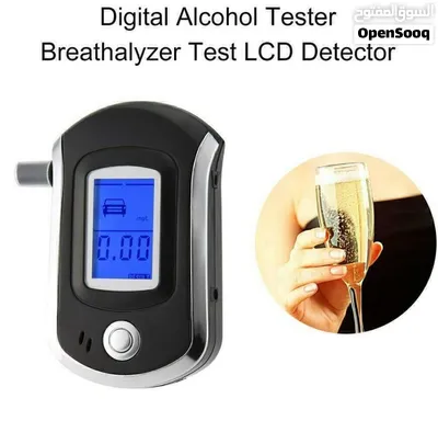 جهاز فحص نسبة الكحول في النفس AT6000، مزود بشاشة LCD زرقاء رقمية، ومنبه صوتي، صغير الحجم، محمول، 4