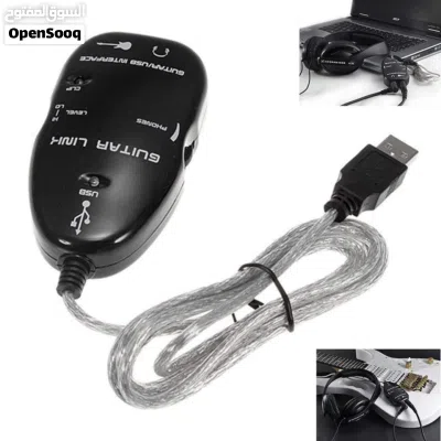 USB Guitar Link Cable Guitar to USB Interface Cable Link Audio for PC Recording Adapter 4
