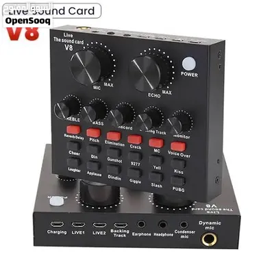 Sound Card V8 — كرت صوت ومكسر الاصلي يوجد توصيل 2