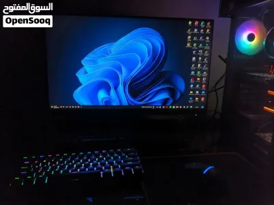 السلام عليكم pc + شاشة + UBS+ ماوس+ كيبورت + ماوس باد 4