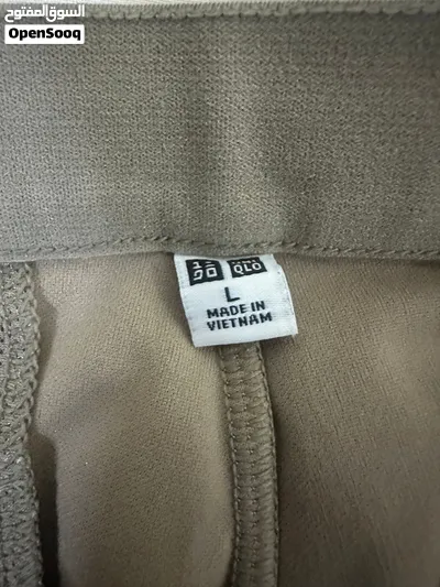 بنطلون UNIQLO رجالي Stretch مقاس L – بيج/رمادى 3