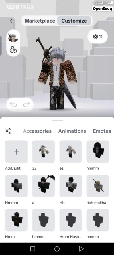 حساب روبلوكس للتبديل أو البيع على جهاز iPhone او تبديل على حساب تيك توك صرف عليه 40,000 روبوكس 3