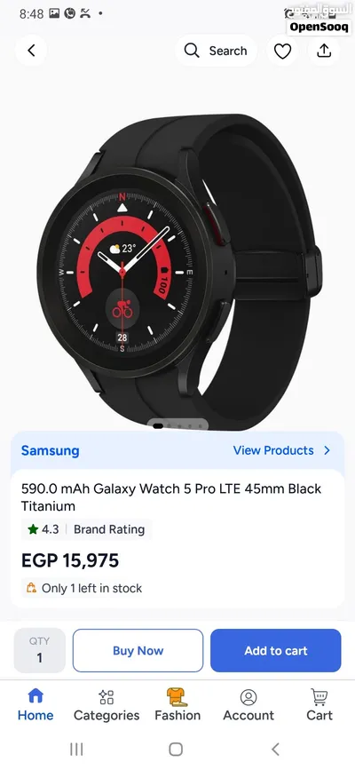 samsung galaxy watch5 pro 45mm-Black Titanium-كسر زيرو 4