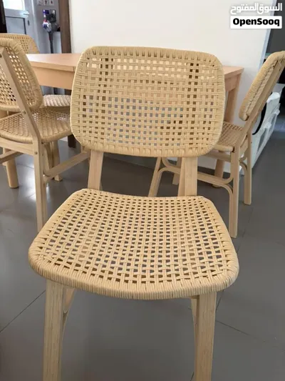 Extendable wooden table with 4 chairs IKEA 2