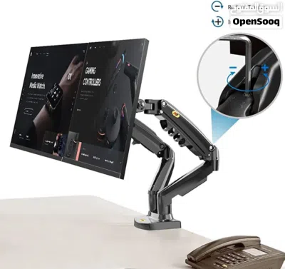 NB Dual Monitor Desk Mount Stand Full Motion Swivel Computer Monitor Arm for Two Screens 17-27 Inch 3