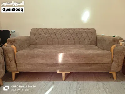 صالون 07 بلاص (مقاعد)، لون بني فاتح، Sofa Set 4