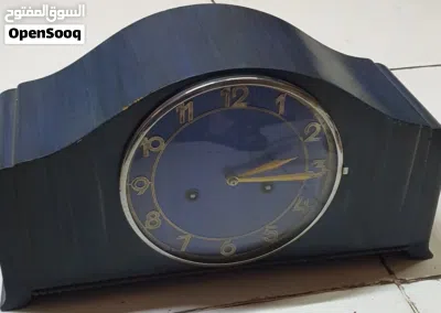 Antique German Deco style table mantel clock in oak wood from 1930 3