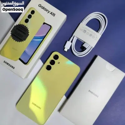 مشغل ايام Samsung A15 رام 8 و 12 جيجا 128و 256 أغراضة والكرتونه الأصلية مكفول بالشركة متوفر توصيل 3