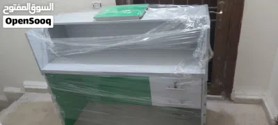 كاونتر استقبال مترين عمق 60سم مع ادراج معلقه إمكانية اختيار اللون والقياس والتوصيل مجاني خلال يومين 3