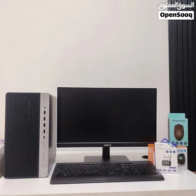 جهاز HP مكتبي كامل + شاشة 22 إنش جديدة 120Hz — فقط 169 دينار! 2