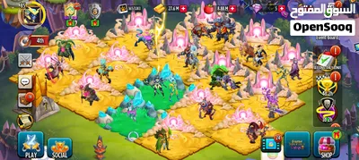 بيع الحساب بسعر رخيص وحساب نار وسعر خرافي اسم لعبه MONSTER LAGENDS 4