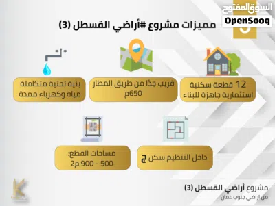 ارض سكنية للبيع في جنوب عمان / القسطل/ مشروع القسطل (3) من المالك مباشرة 4