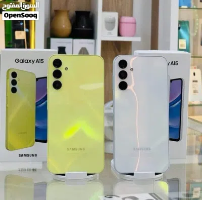 مشغل ايام Samsung A15 رام 8 و 12 جيجا 128و 256 أغراضة والكرتونه الأصلية مكفول بالشركة متوفر توصيل 4