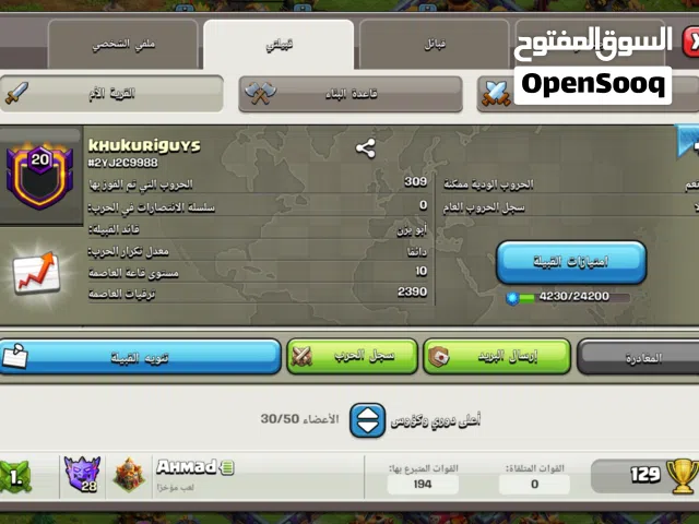 للبيع كلان مستوى20