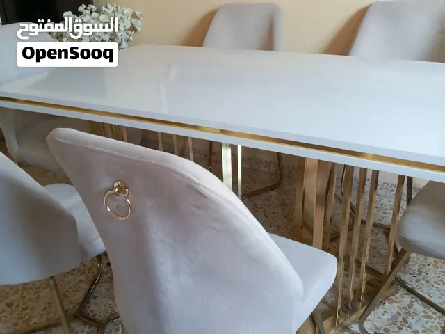 ميز طعام+ 6 كراسي قذيفه