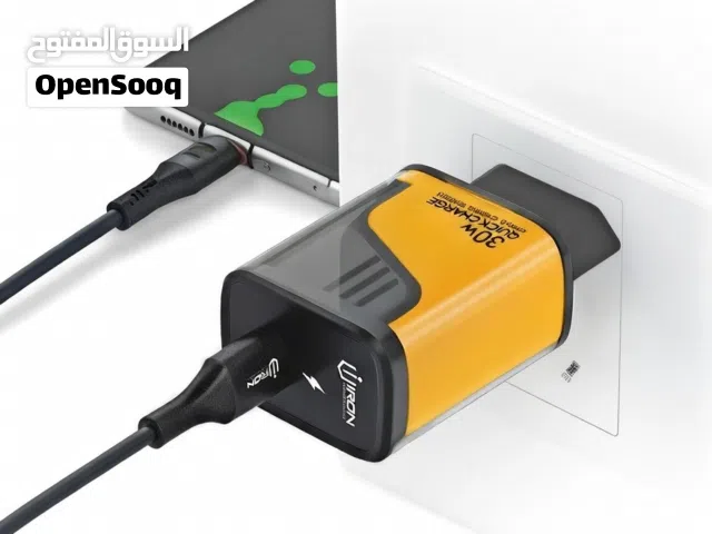 شاحن سريع 30W – UIRON  شحن أسرع، أمان أكثر، وجودة عالية  تقنية Quick Charge 3.0  شحن سريع وف