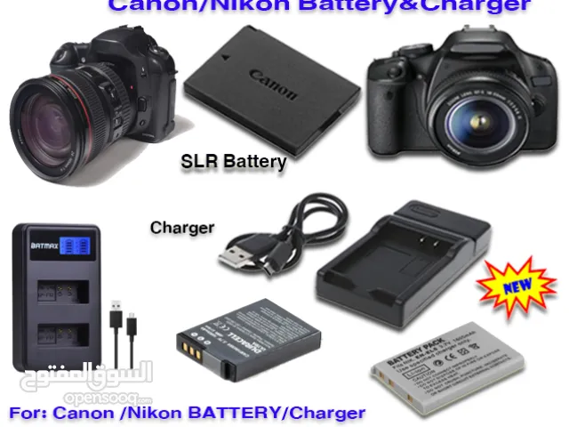 شاحن وبطارية كاميرا Battery & charger For Sony/Nikon/Canon