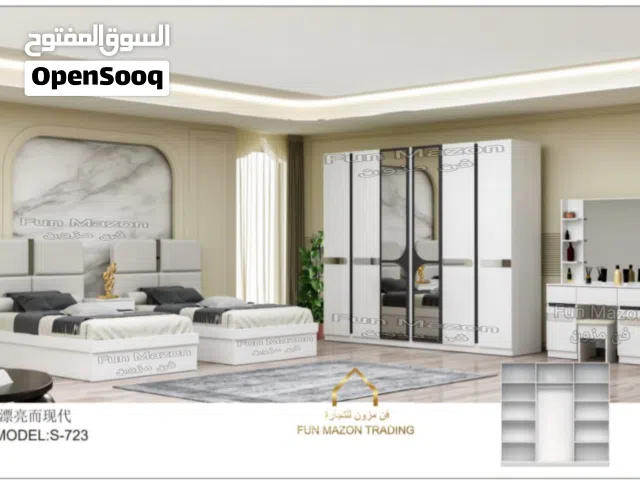 طقم غرفة نوم مكون من 7 قطع، مقاس 120×200  2 Beds Bed Room Set 7pcs 120x200