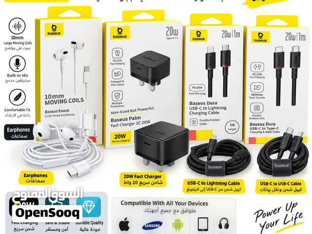 Baseus Original Charger, Cable & Earphones – Fast Charging Accessories