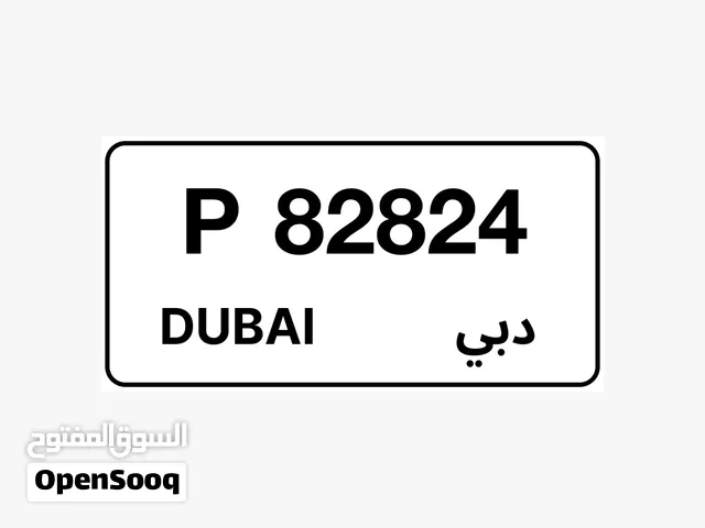 Number plate  P  82824  Dubai