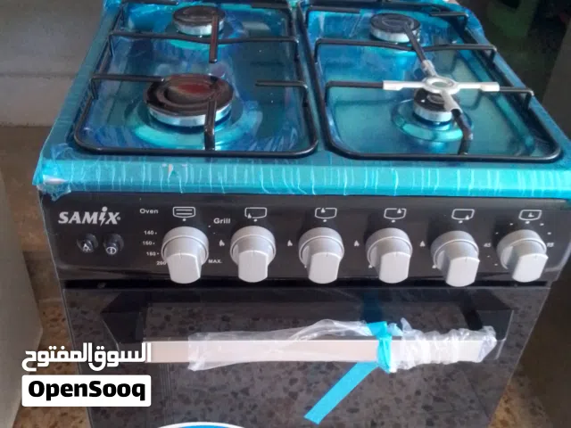 غاز سامكس اربع عيون فل سيفتي شعله ذاتية اضائة للفرن فرن واسع لون اسود