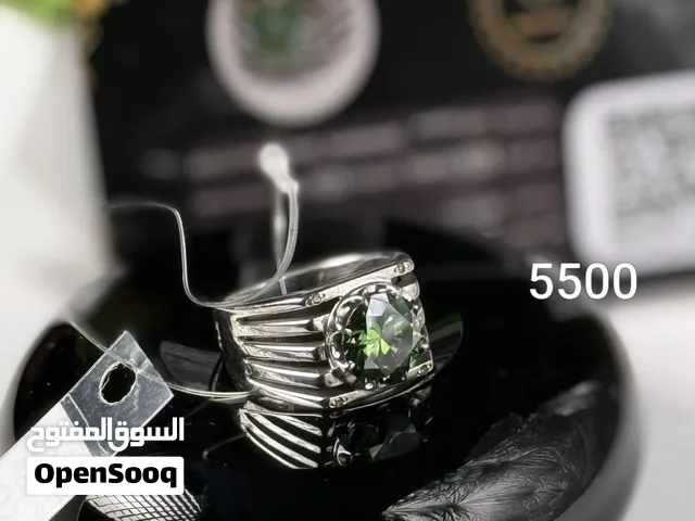 تشكيلة خواتم فضة إيطالي عيار 925 بحجارة كريمة طبيعية ممتازة (زبرجد - عقيق - ألماسي)