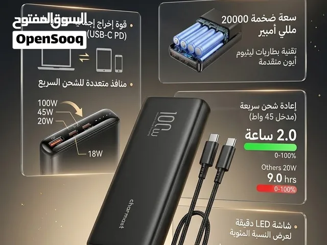 هذا المنتج هوه بنك طاقة (power Bank) من شركة Charmast بقدرة عللية وشحن سريع مخصص للاجهزة المحمولة