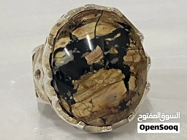 الخاتم الملكي عقيق اليمن جزع خرائطي مهيب المنظر