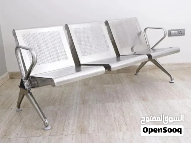 كراسي انتظار ثابتة مجموعات فردية/مزدوجة/ثلاثية للمكاتب والعيادات مقاوم للصدا ويتحمل جميع الاوزان