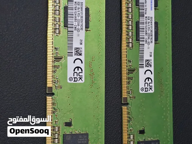 used Samsung 2x8gb ram 3200mhz speed for sale working perfectly