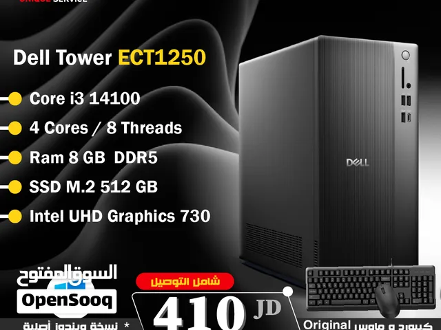 كمبيوتر / أجهزة كمبيوتر / ديل  Dell Tower ECT1250 PC Case for Office and Work I3