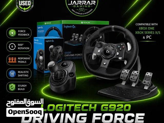 Logitech G920 Driving Force + Shifter ستيرنغ لوجيتك G920 مع قير و دعسات بحالة ممتازة