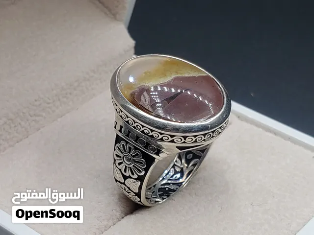 خواتم فضه عيار 925 متوجهه بأفضل أنواع العقيق اليماني الأصيل