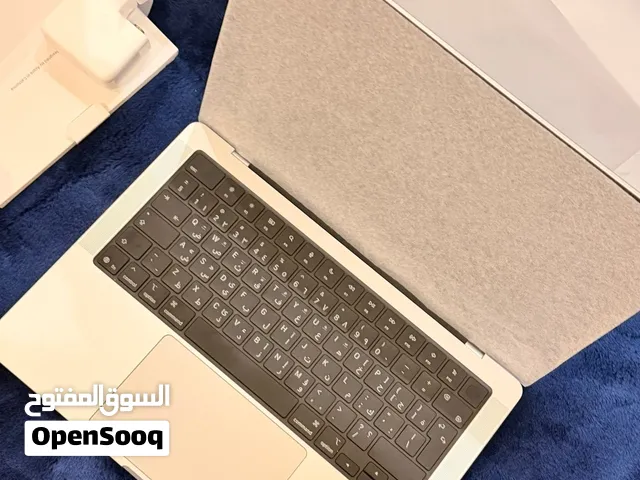 للبيع MacBook Pro مقاس 14 بوصة بحالة ممتازة جدًا، جديد تقريبًا مع استخدام خفيف - الضمان موجود