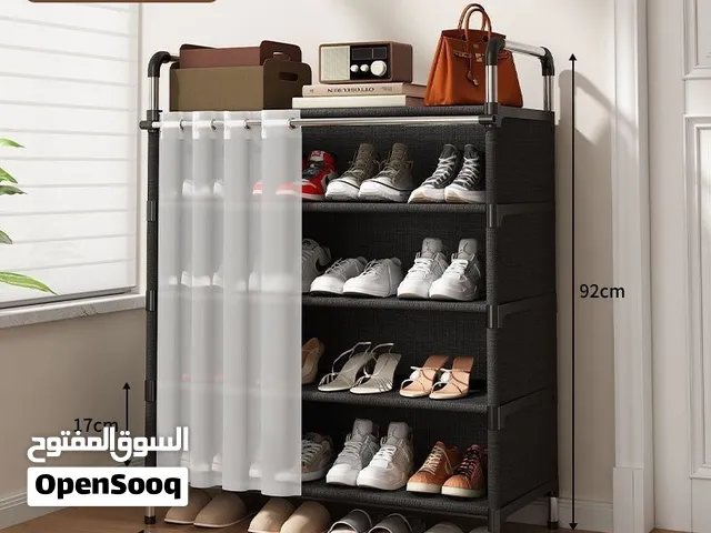جزامه أحذية رفوف متعددة  ستارة أمامية للحفاظ على الترتيب والنظافة  مناسب للمدخل وغرف النوم