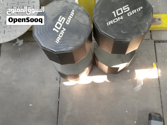 دنابل اصليه من شركةIRON GRIP صناعه أمريكية كل دنبل وننه 45kg