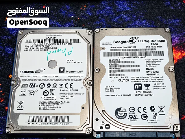 هاردسكين SShD 800gb فقط ب80 شيقل، والرامتين 16gb فقط ب100 شيقل