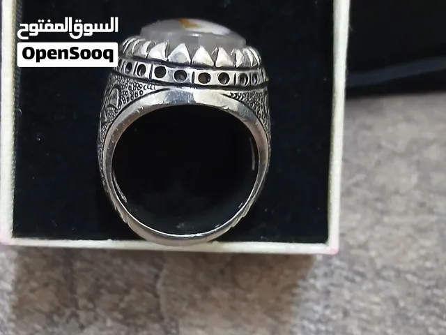 خواتم فضة عيار 925 واحجار كريمة واوزان عالية معلومات السعر ونوع الحجر في الوصف