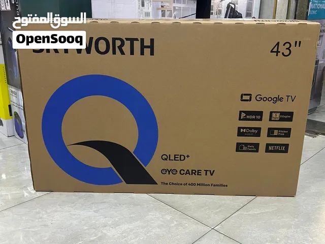 شاشه سكاي وورث 43 بوصه كيوليد بسعر مميز
