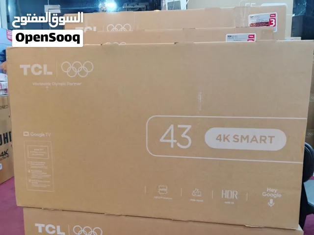 شاشة TCL 43 بوصة سمارت 4K Ultra HD موديل 43V6D بنظام غوغل تي في ورسيفر داخلي بسعر حرق: 440 ألف بس