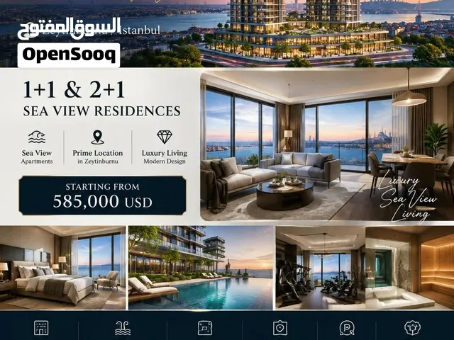 Istanbul Zeytinburnu Sea View Apartments 1+1 & 2+1 Installment Plans $585,000 Zeytinburnu