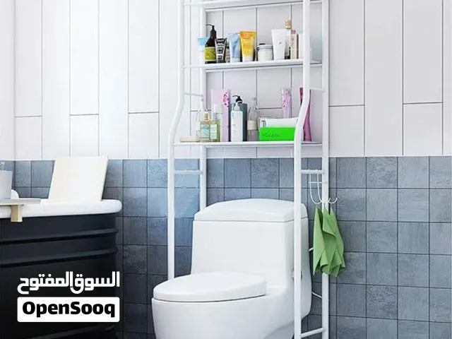 Toilet 3-tier Steal rack with shelf's for washroom and rubber with anti corrosion feature