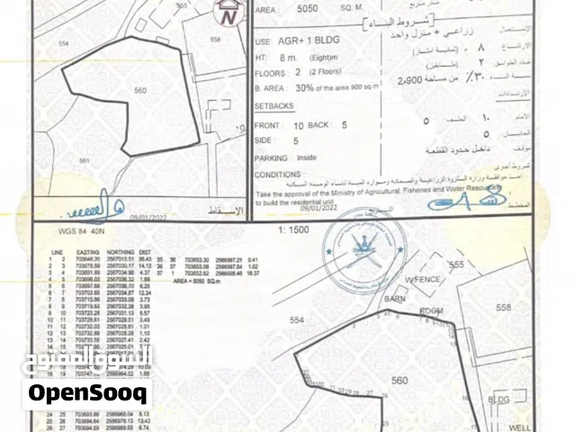 ارض زراعية 5050 م2 موقع مميز قريبة من البحر سعر مناسب جداً